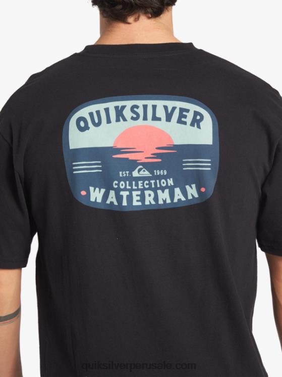 Quiksilver N8LNT553 hombres negro camiseta lámpara de lava waterman