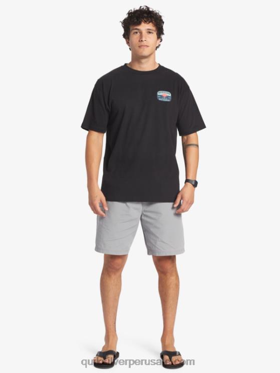 Quiksilver N8LNT553 hombres negro camiseta lámpara de lava waterman