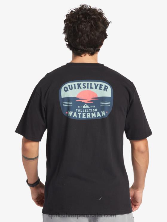 Quiksilver N8LNT553 hombres negro camiseta lámpara de lava waterman