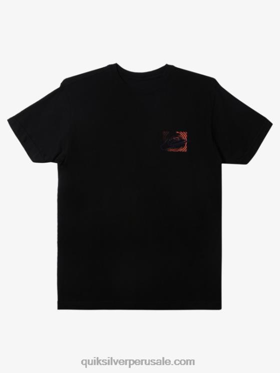 Quiksilver N8LNT597 hombres negro camiseta internacional de la fuerza mundial