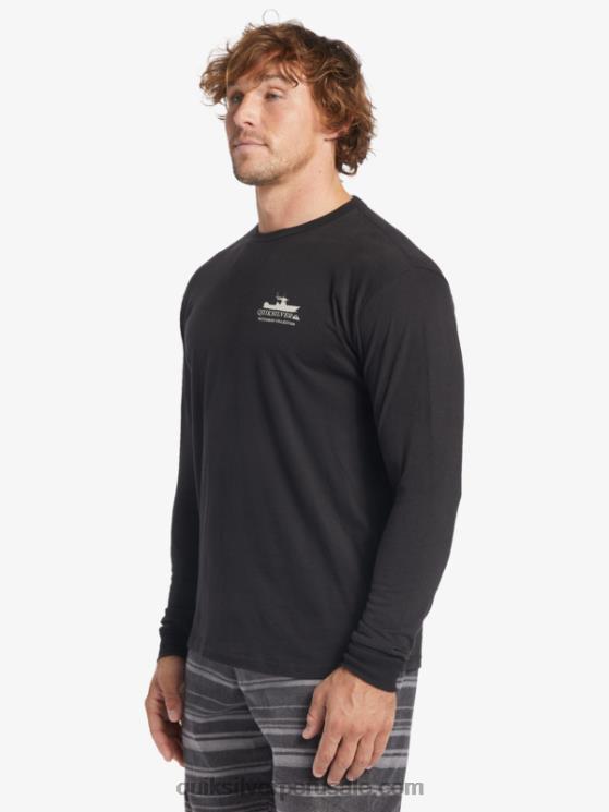 Quiksilver N8LNT62 hombres negro viaje de energía waterman camiseta de manga larga