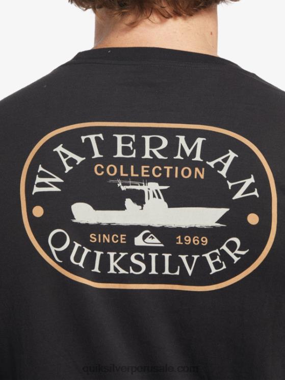 Quiksilver N8LNT62 hombres negro viaje de energía waterman camiseta de manga larga