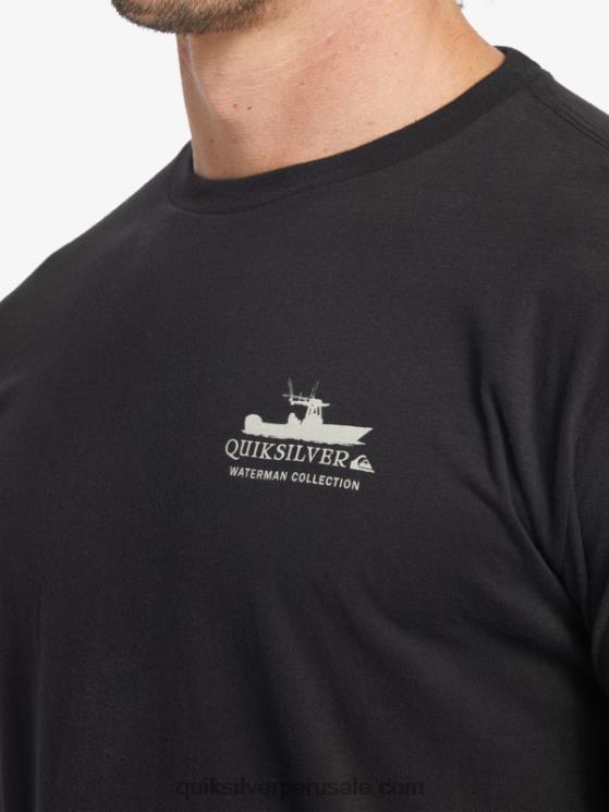 Quiksilver N8LNT62 hombres negro viaje de energía waterman camiseta de manga larga