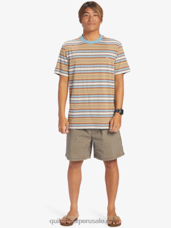 Quiksilver N8LNT631 hombres raya geller taos playera con rayas geller