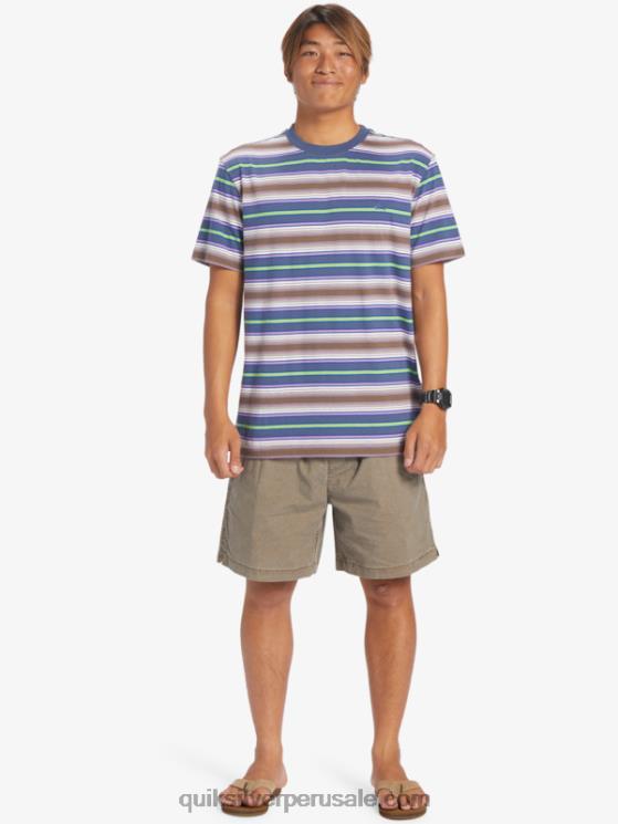 Quiksilver N8LNT632 hombres raya geller bering playera con rayas geller