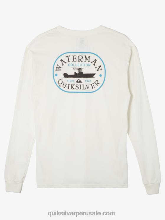 Quiksilver N8LNT63 hombres Blanco como la nieve viaje de energía waterman camiseta de manga larga