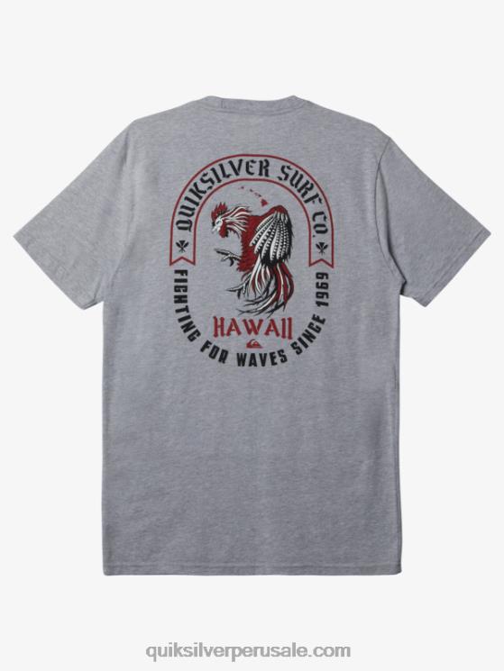 Quiksilver N8LNT673 hombres brezo atlético hawaii gallo real camiseta