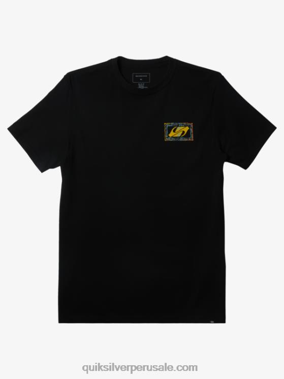 Quiksilver N8LNT720 hombres negro camiseta con eco de ritmo