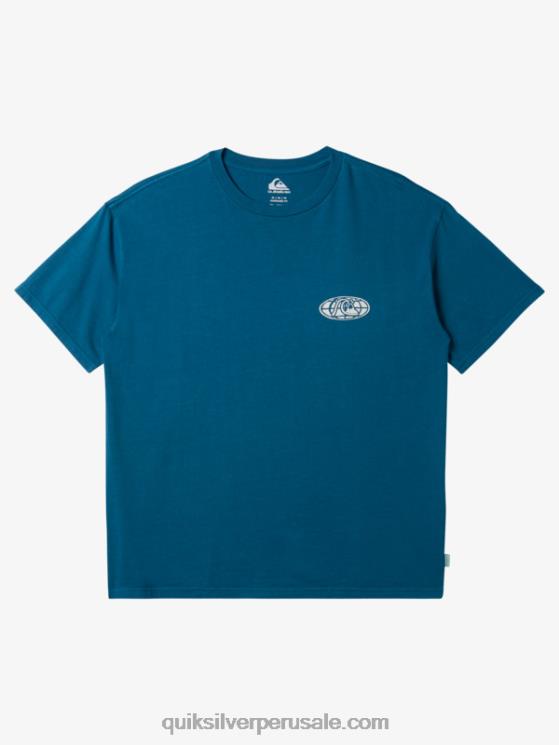 Quiksilver N8LNT742 hombres azul marroquí camiseta mente clara