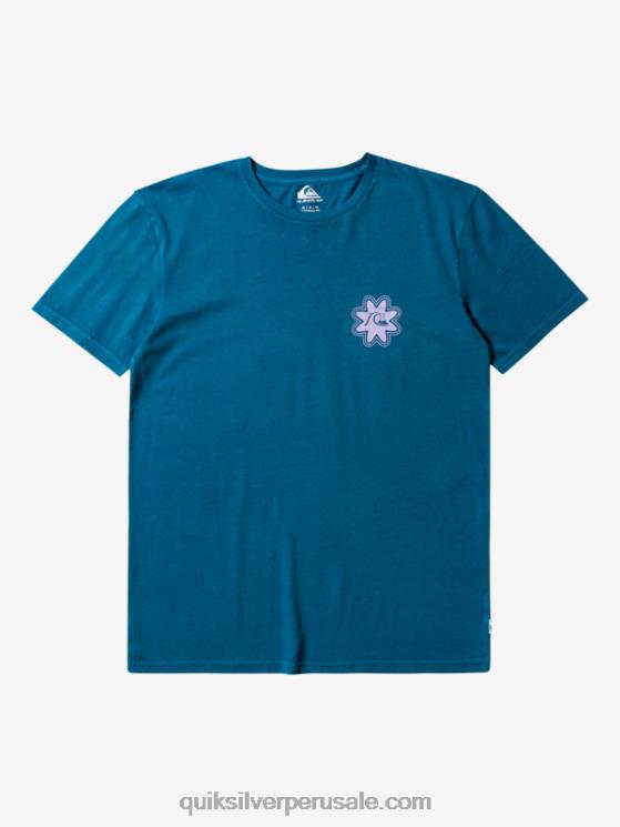 Quiksilver N8LNT755 hombres azul marroquí camiseta mentalizada
