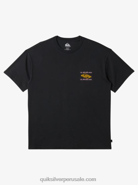 Quiksilver N8LNT759 hombres negro camiseta de viaje de poder