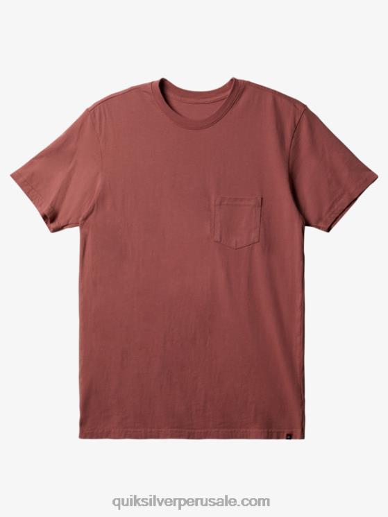 Quiksilver N8LNT892 hombres Marsala camiseta con bolsillo diario