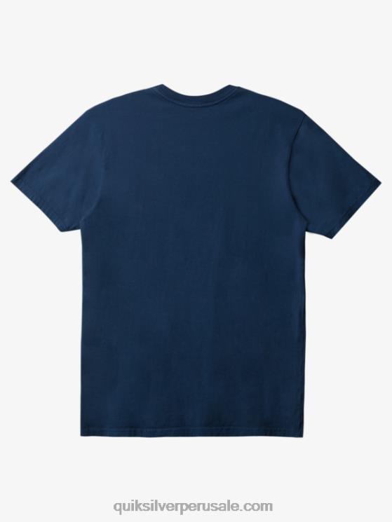 Quiksilver N8LNT898 hombres azul marino medianoche camiseta con bolsillo diario