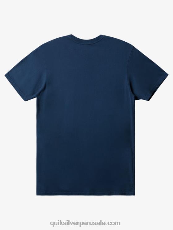 Quiksilver N8LNT903 hombres azul marino medianoche camiseta todos los días