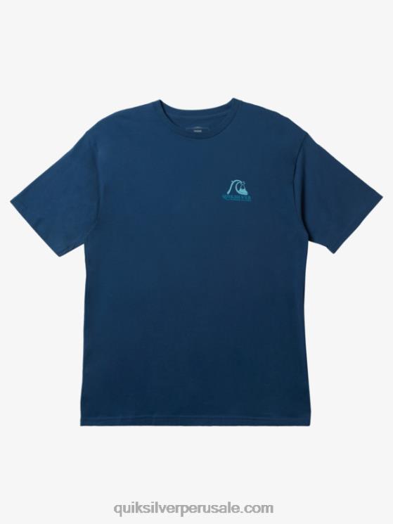 Quiksilver N8LNT947 hombres alférez azul camiseta de waterman get jiggy