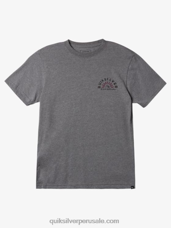 Quiksilver N8LNT969 hombres brezo gris medio camiseta mod cuentos de agua