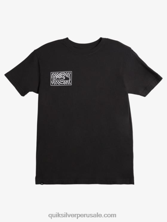 Quiksilver N8LNT983 hombres negro playera con logo de la fortuna