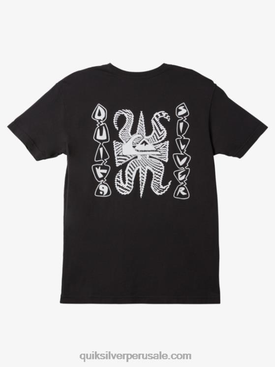 Quiksilver N8LNT983 hombres negro playera con logo de la fortuna