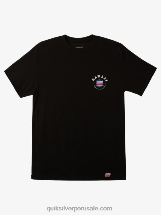 Quiksilver N8LNT998 hombres negro camiseta de la realeza de hawaii