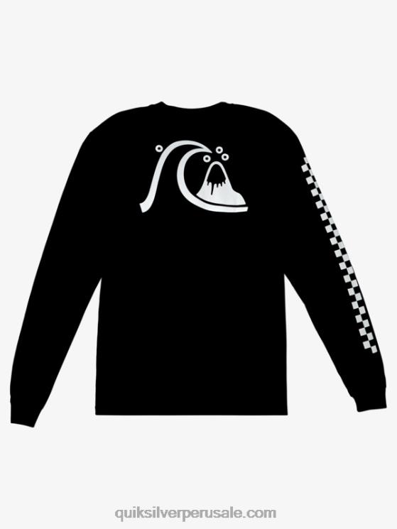 Quiksilver N8LNT999 hombres negro la camiseta original de ls