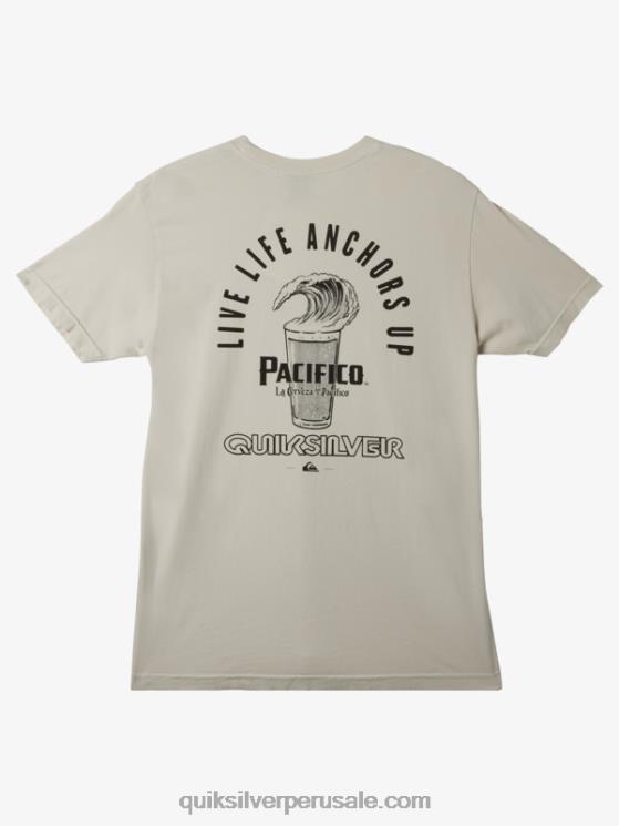 Quiksilver x Pacifico N8LNT11 hombres piedra no luches contra la camiseta de la espuma