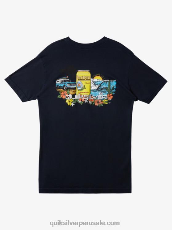 Quiksilver x Pacifico N8LNT1 hombres chaqueta azul marino camiseta de encierro