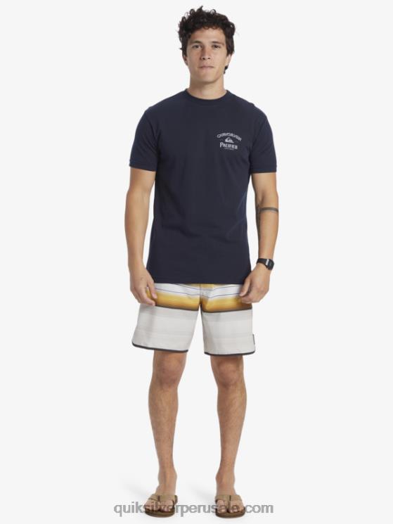 Quiksilver x Pacifico N8LNT1 hombres chaqueta azul marino camiseta de encierro