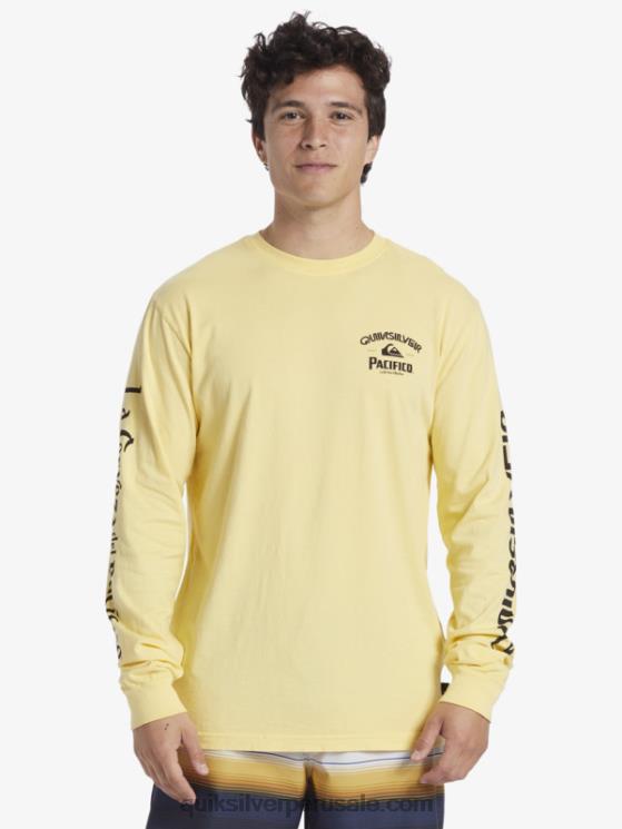 Quiksilver x Pacifico N8LNT5 hombres oro camiseta de manga larga tirador directo