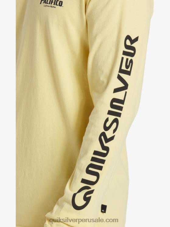 Quiksilver x Pacifico N8LNT5 hombres oro camiseta de manga larga tirador directo