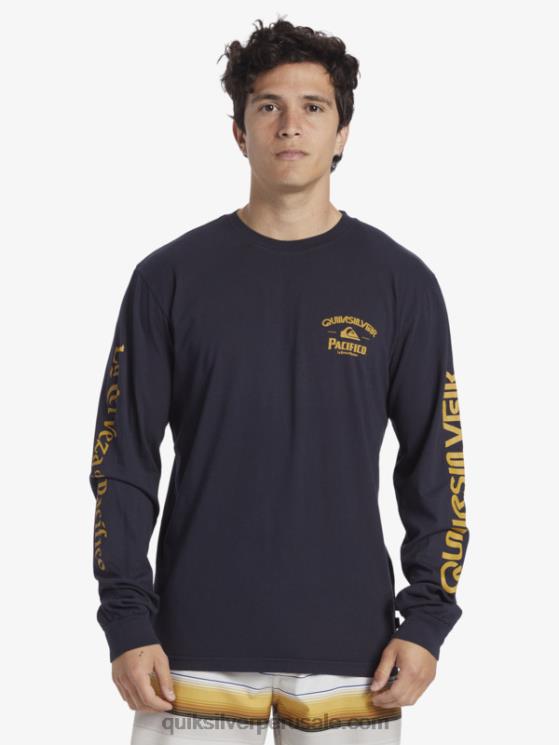 Quiksilver x Pacifico N8LNT6 hombres chaqueta azul marino camiseta de manga larga tirador directo