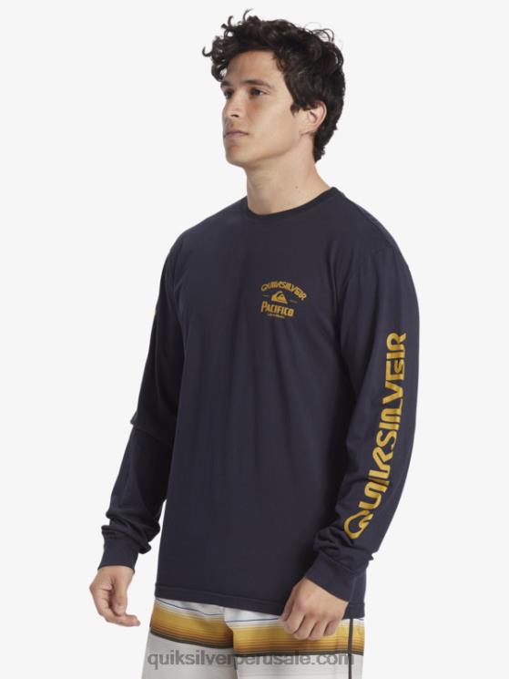 Quiksilver x Pacifico N8LNT6 hombres chaqueta azul marino camiseta de manga larga tirador directo