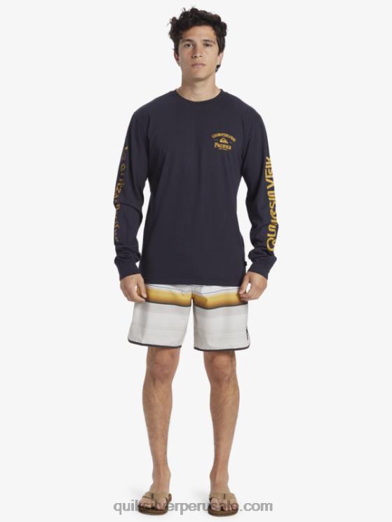 Quiksilver x Pacifico N8LNT6 hombres chaqueta azul marino camiseta de manga larga tirador directo