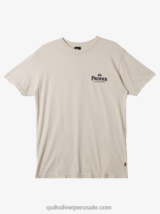 Quiksilver x Pacifico N8LNT9 hombres piedra camiseta de vibraciones escénicas