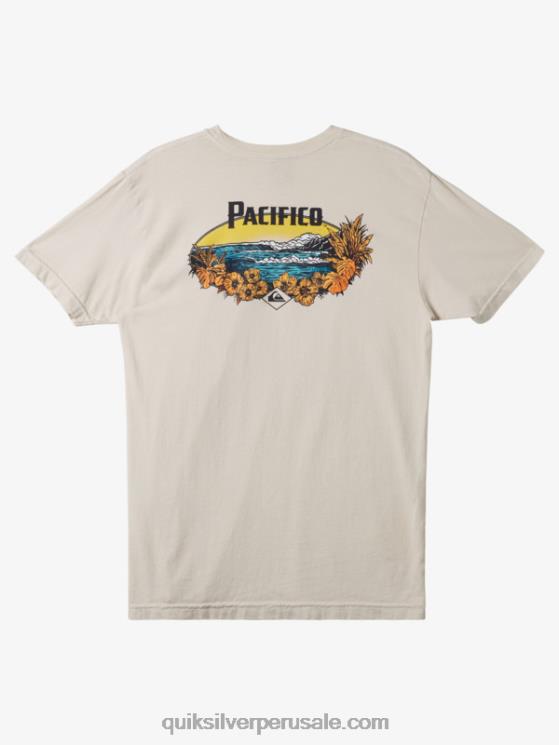 Quiksilver x Pacifico N8LNT9 hombres piedra camiseta de vibraciones escénicas