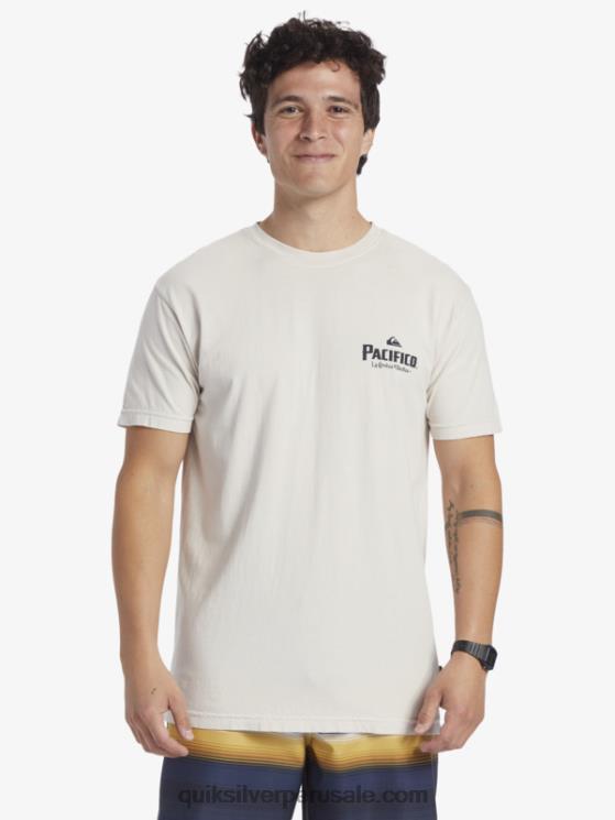 Quiksilver x Pacifico N8LNT9 hombres piedra camiseta de vibraciones escénicas