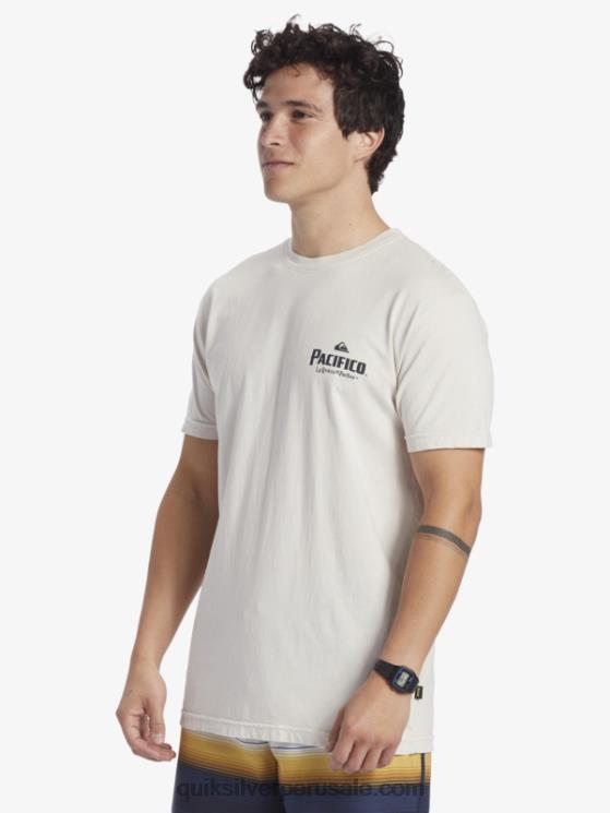 Quiksilver x Pacifico N8LNT9 hombres piedra camiseta de vibraciones escénicas