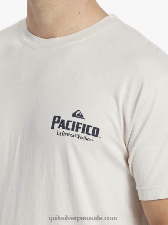 Quiksilver x Pacifico N8LNT9 hombres piedra camiseta de vibraciones escénicas