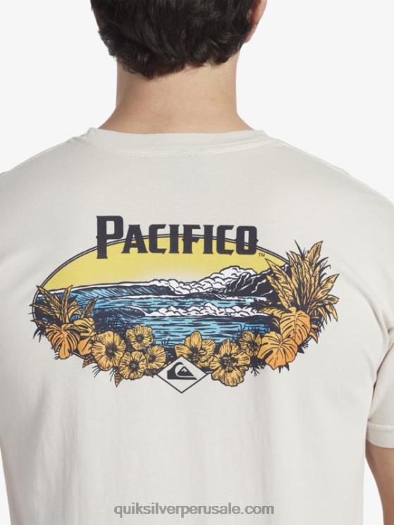 Quiksilver x Pacifico N8LNT9 hombres piedra camiseta de vibraciones escénicas