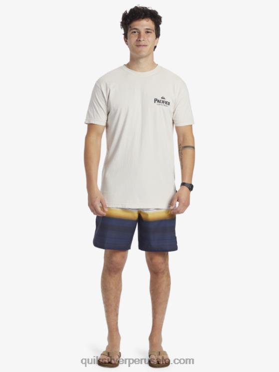 Quiksilver x Pacifico N8LNT9 hombres piedra camiseta de vibraciones escénicas