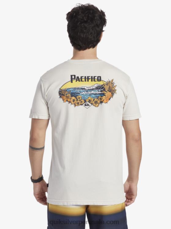 Quiksilver x Pacifico N8LNT9 hombres piedra camiseta de vibraciones escénicas