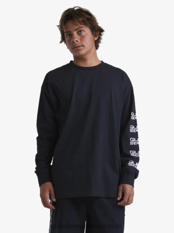Quiksilver x Stab N8LNT1845 hombres negro camiseta orgánica de manga larga