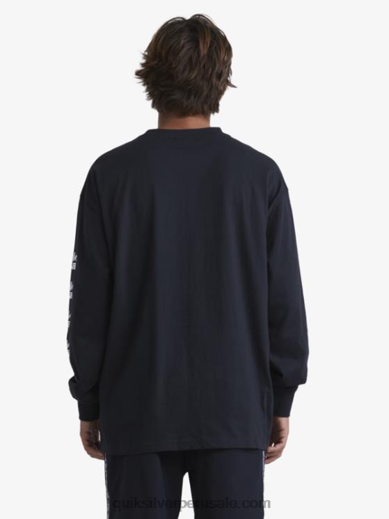 Quiksilver x Stab N8LNT1845 hombres negro camiseta orgánica de manga larga