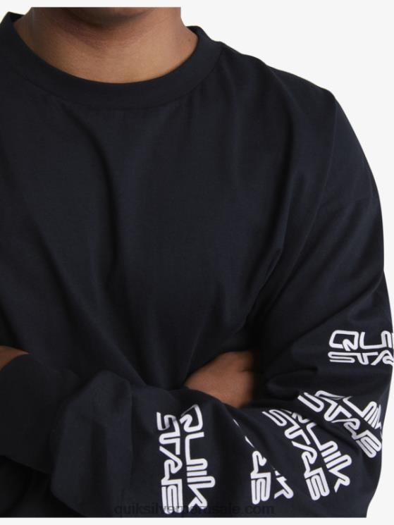 Quiksilver x Stab N8LNT1845 hombres negro camiseta orgánica de manga larga