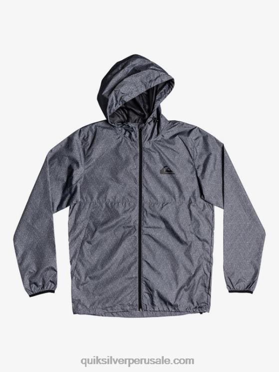 Quiksilver N8LNT1011 hombres brezo gris oscuro chaqueta cortavientos todos los días