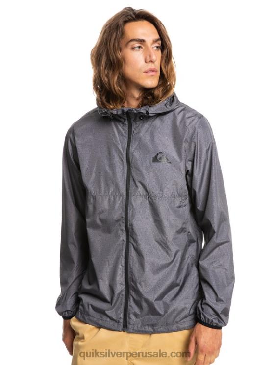 Quiksilver N8LNT1011 hombres brezo gris oscuro chaqueta cortavientos todos los días