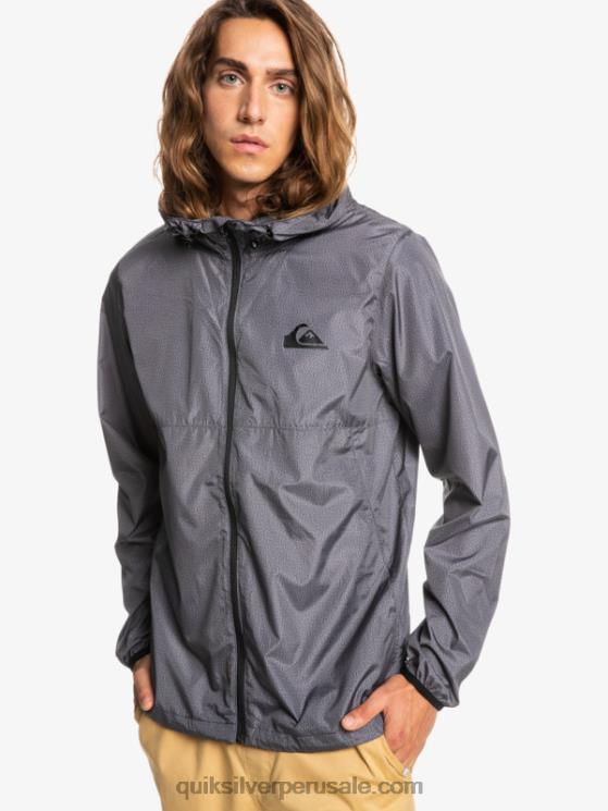 Quiksilver N8LNT1011 hombres brezo gris oscuro chaqueta cortavientos todos los días