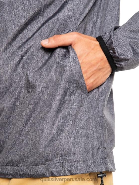 Quiksilver N8LNT1011 hombres brezo gris oscuro chaqueta cortavientos todos los días