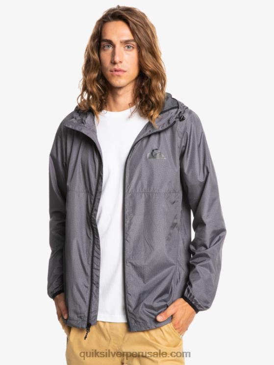Quiksilver N8LNT1011 hombres brezo gris oscuro chaqueta cortavientos todos los días