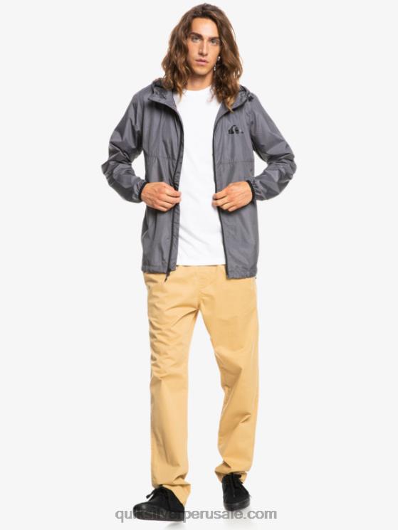 Quiksilver N8LNT1011 hombres brezo gris oscuro chaqueta cortavientos todos los días