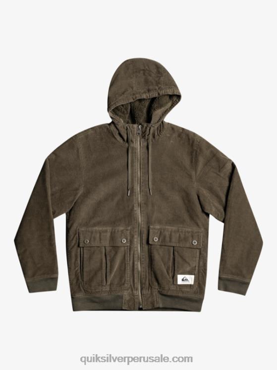 Quiksilver N8LNT1557 hombres hoja de uva chamarra de pana con tres largueros